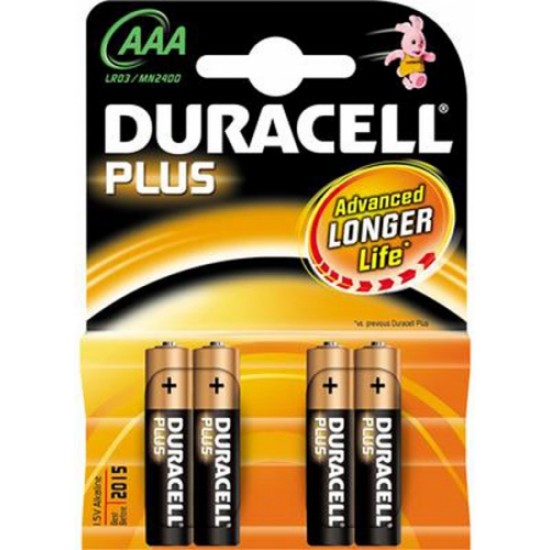 PILE DURACELL ALKALINE AAA MINISTILO 1.5V pz.4